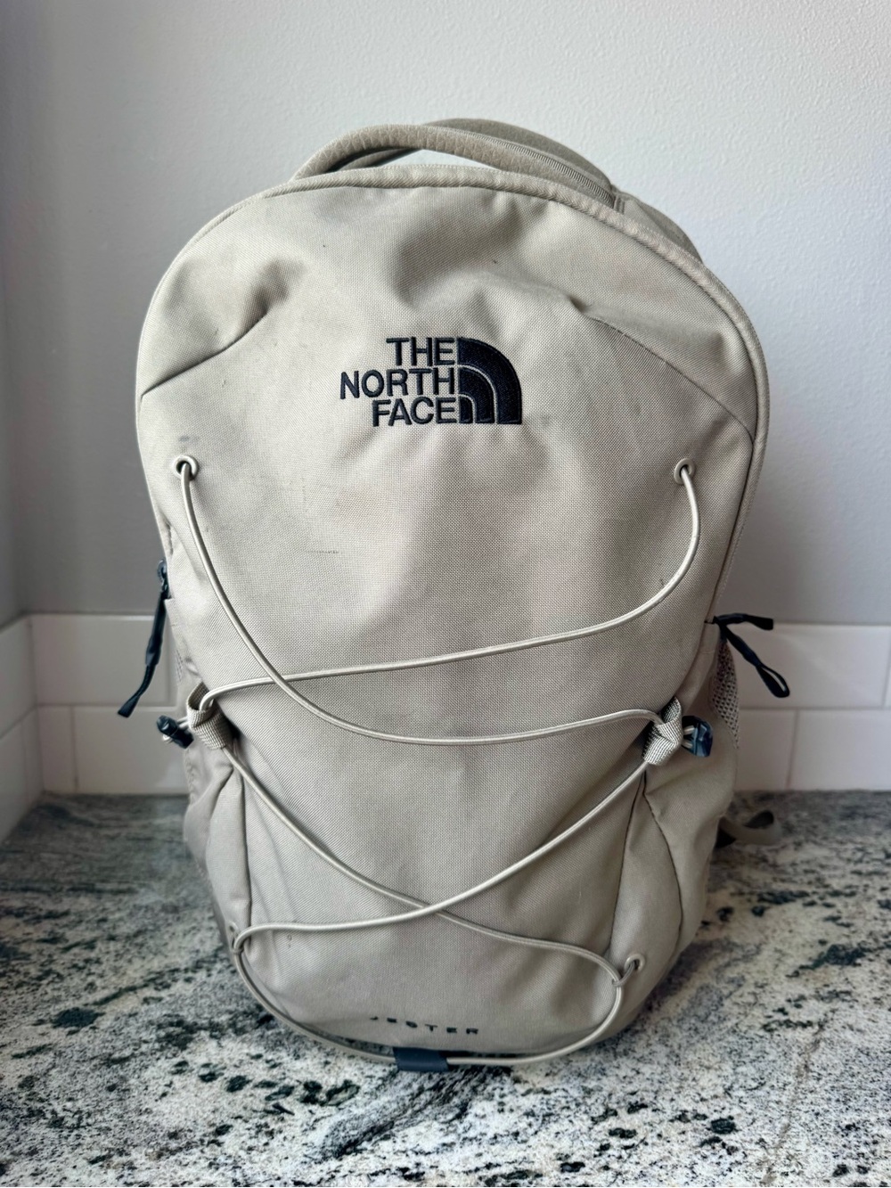 The North Face Jester Backpack in Gravel (or Sand). VGUC